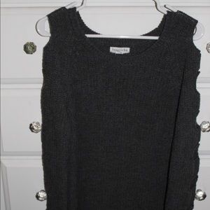 sweater with cutouts on arms